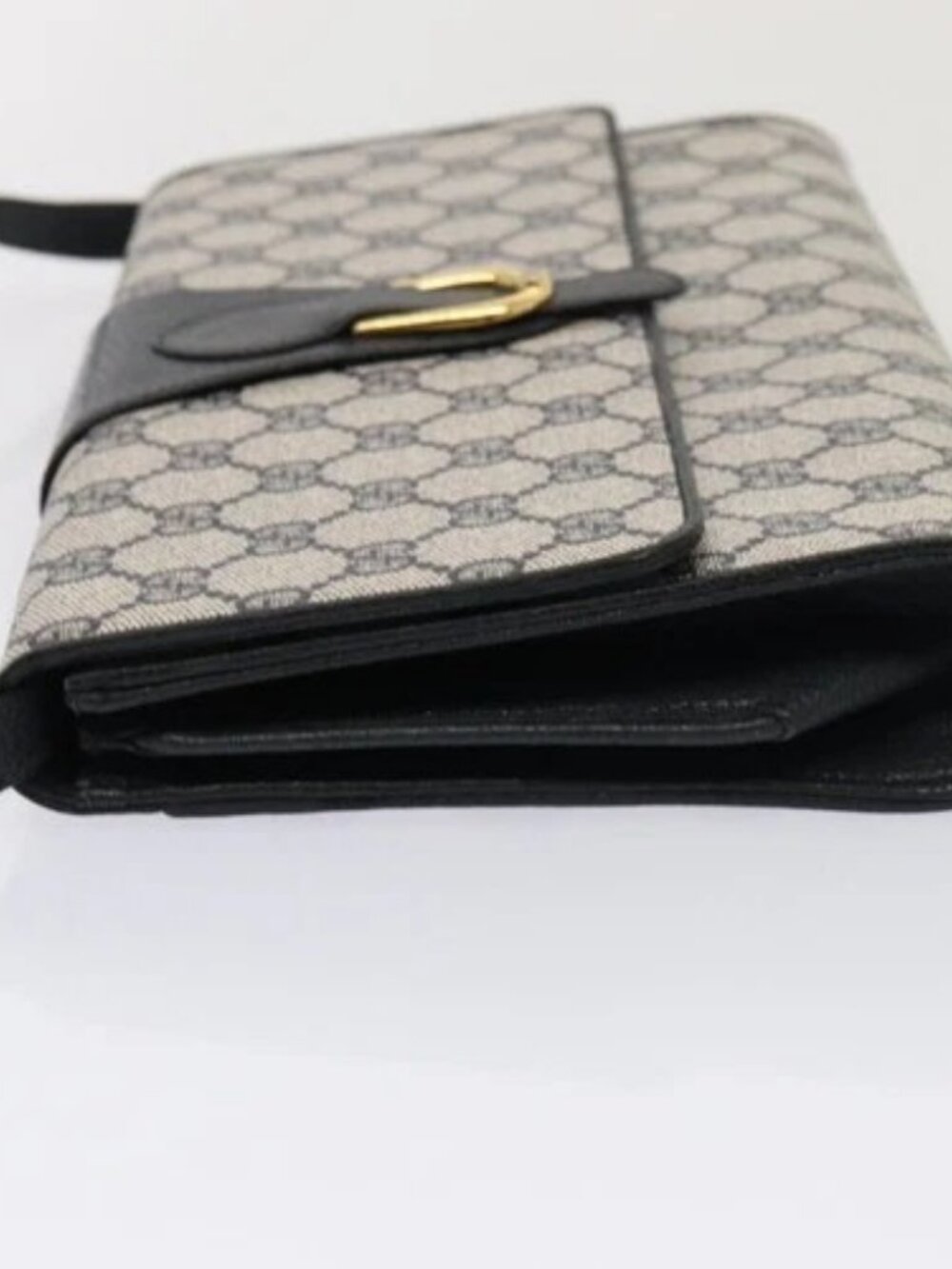 GUCCI GG Supreme Shoulder Bag PVC Leather Navy Gold 94 02 050 Auth ep5428 - Picture 4 of 16